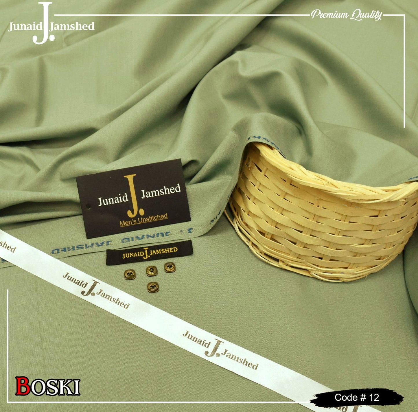 "Junaid Jamshed Wash & Wear Boski - 4 Season Fabric D - 12B"