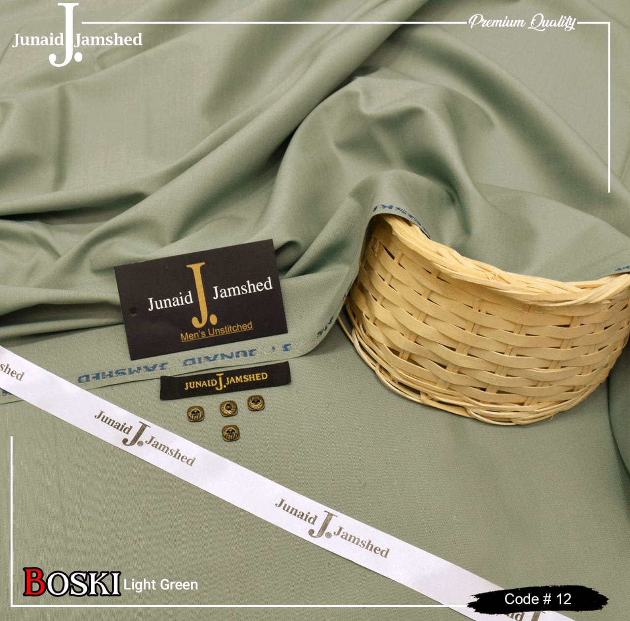 "Junaid Jamshed Wash & Wear Boski - 4 Season Fabric D - 12E"