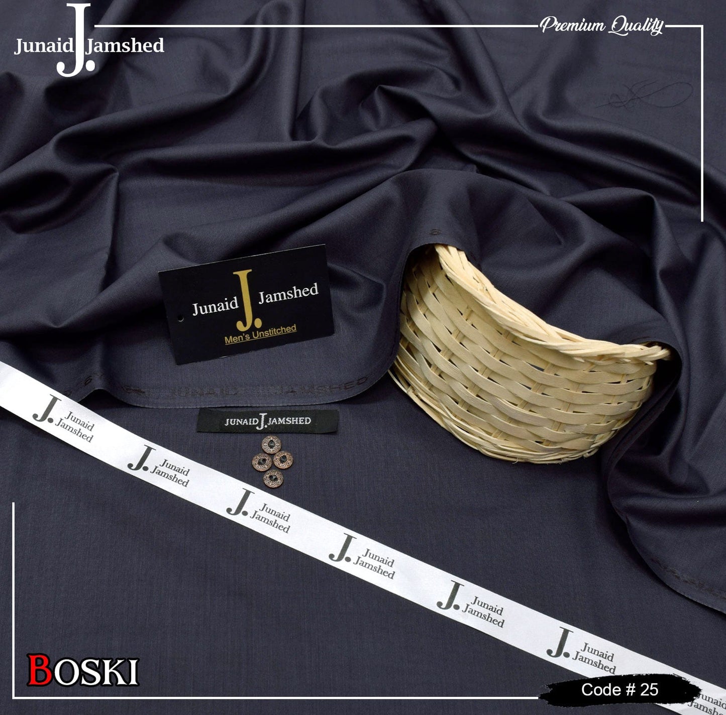 "Junaid Jamshed Wash & Wear Boski - 4 Season Fabric D - 25"