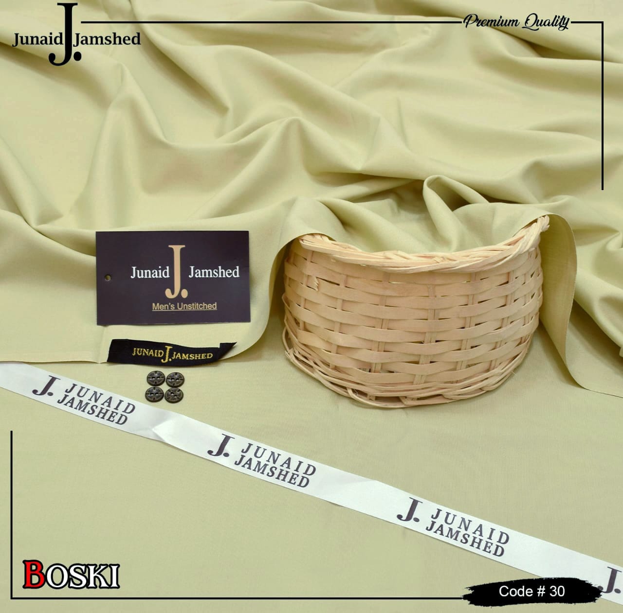"Junaid Jamshed Wash & Wear Boski - 4 Season Fabric D - 30A"