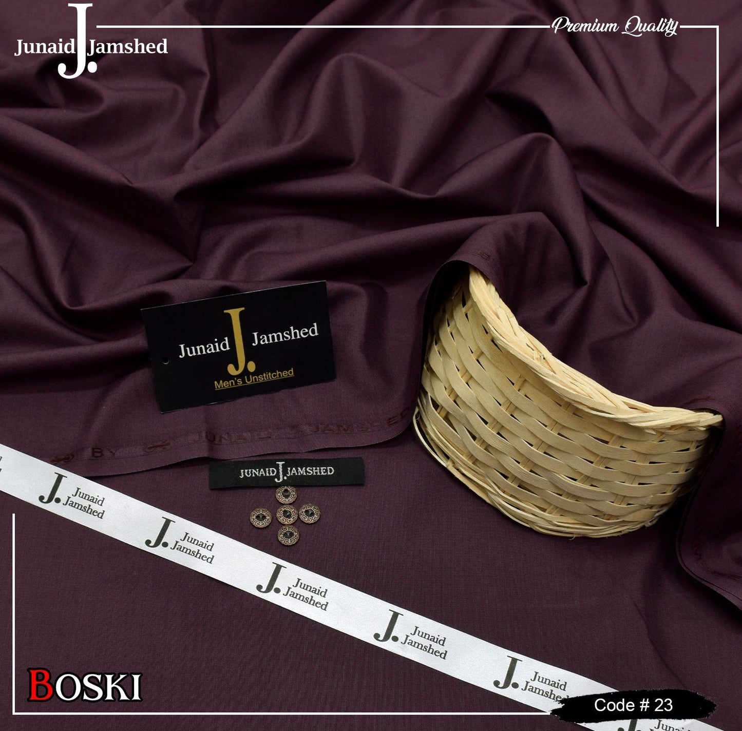 "Junaid Jamshed Wash & Wear Boski - 4 Season Fabric D - 23"