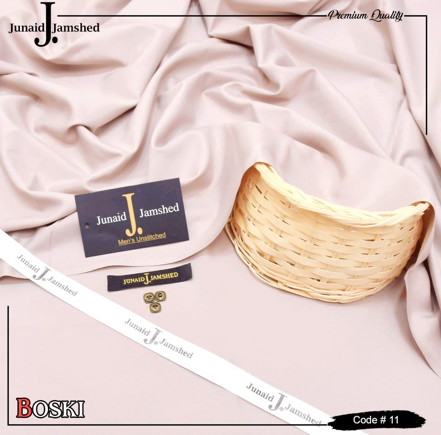 "Junaid Jamshed Wash & Wear Boski - 4 Season Fabric D - 11"