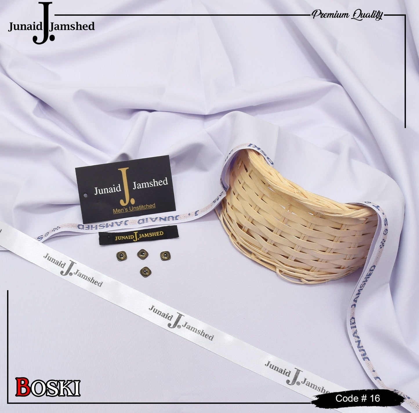 "Junaid Jamshed Wash & Wear Boski - 4 Season Fabric D - 16"