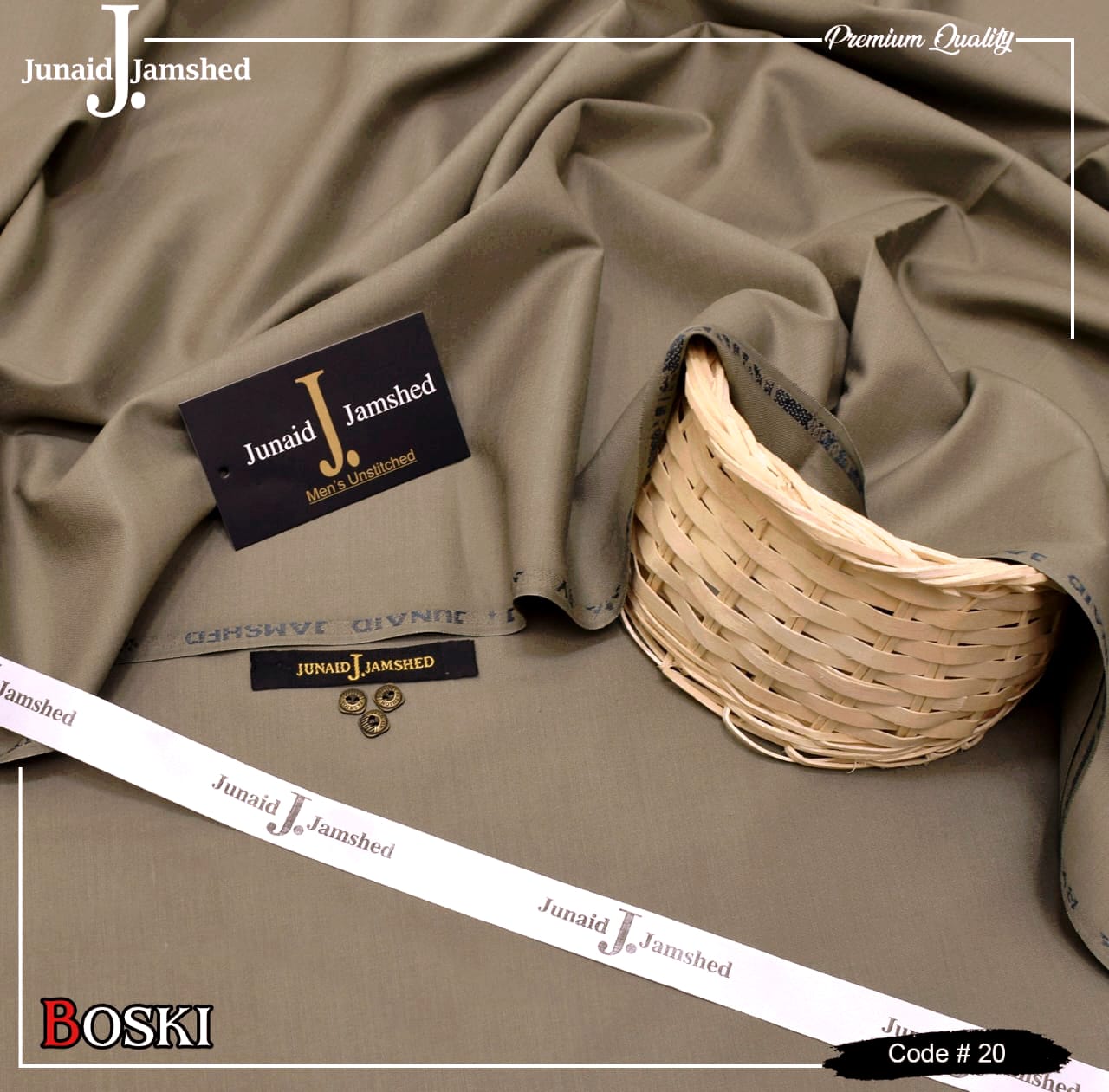 "Junaid Jamshed Wash & Wear Boski - 4 Season Fabric D - 20"
