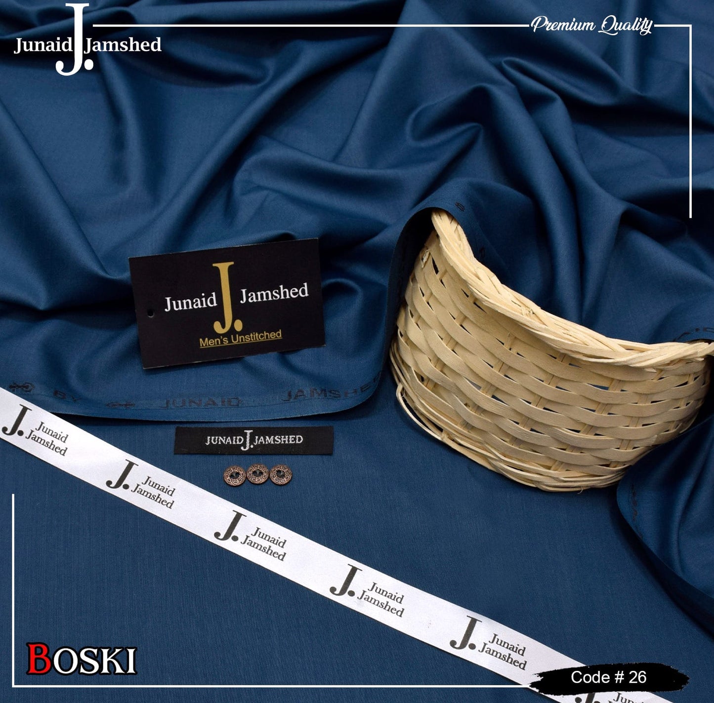 "Junaid Jamshed Wash & Wear Boski - 4 Season Fabric D - 26"