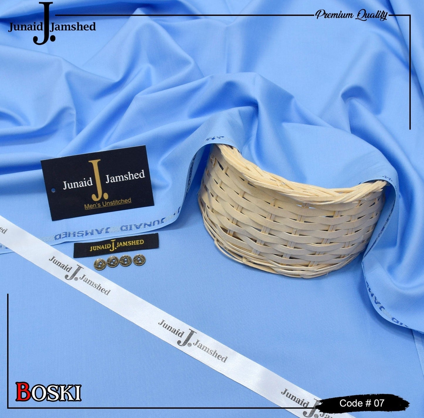 "Junaid Jamshed Wash & Wear Boski - 4 Season Fabric D - 07"