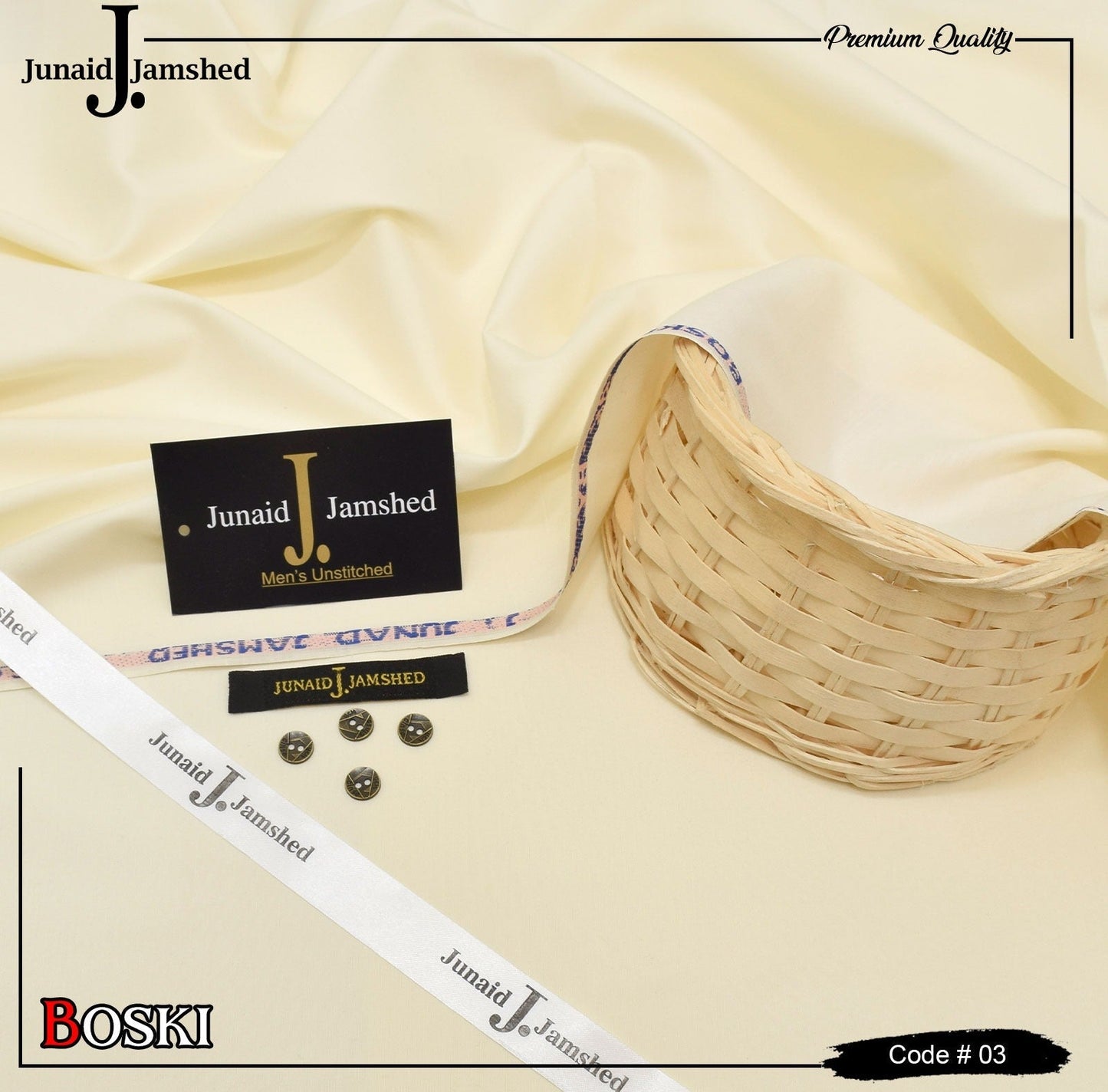 "Junaid Jamshed Wash & Wear Boski - 4 Season Fabric D - 03"