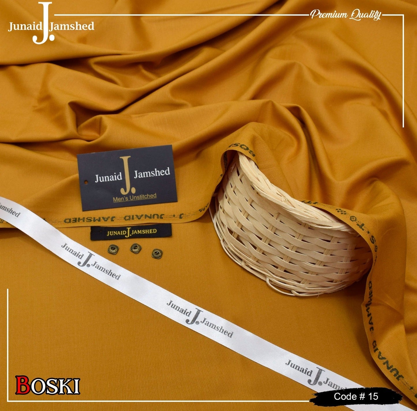 "Junaid Jamshed Wash & Wear Boski - 4 Season Fabric D - 15"